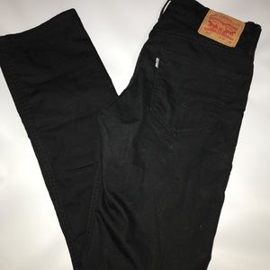 Levis 511 slim fit jeans mens 32 34 black dark wash mid rise Black